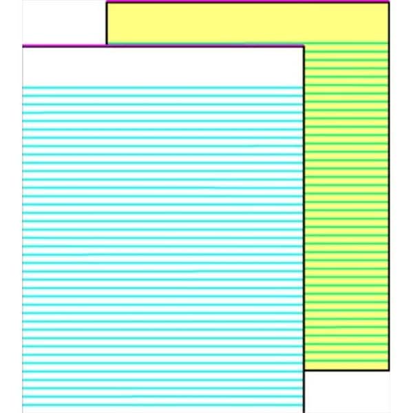 School Smart 085278 Gummed Ruled Writing Pad; 8.5 x 11 In; 15 Lb; 50 Sheets; Sulphite Bond Paper; Canary; Pack 12 85278 - main